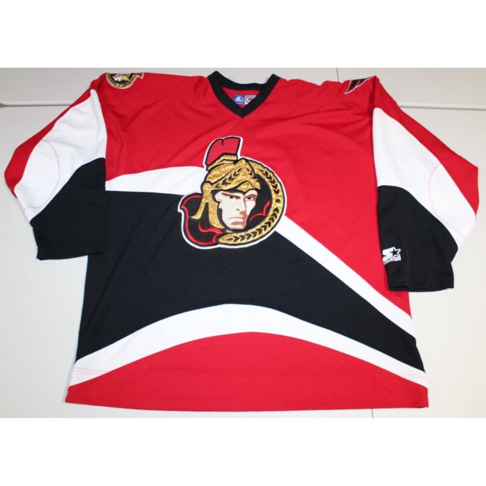 NHL Hockey Vintage 90s Ottawa Senators Alternate Sewn Jersey 2XL XXL Starter